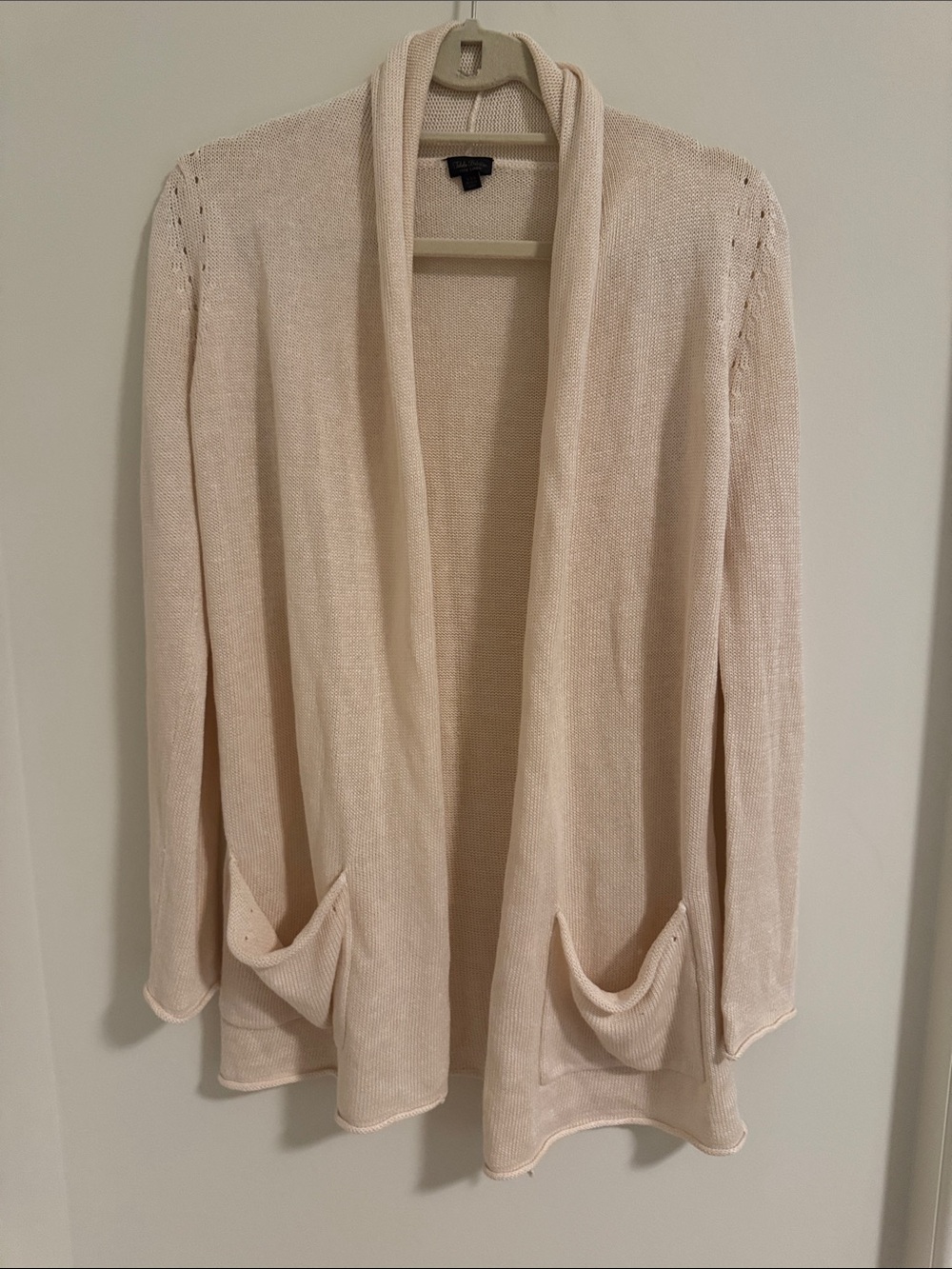 Open-Front Cream Cardigan with Front Pockets aritiza xxs